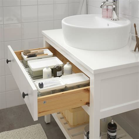 hemnes open sink cabinet   drawer white ikea