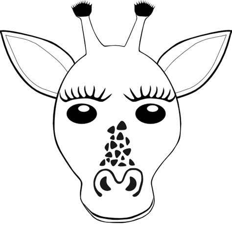coloring book  giraffes giraffe face black white  art