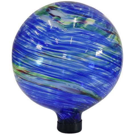 Sunnydaze Northern Lights Gazing Ball Decorative Glass Garden Globe