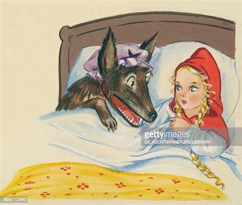 little red riding hood in bed with the wolf disguised as her news
