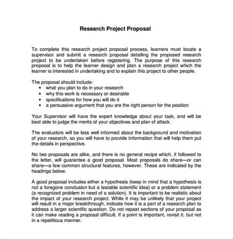 research proposal templates   excel