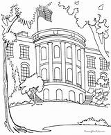 House Coloring Pages Houses Kids Obama Printable Colouring Color Facts Washington Dc Barack Print Patriotic American Flag Adults President Presidents sketch template