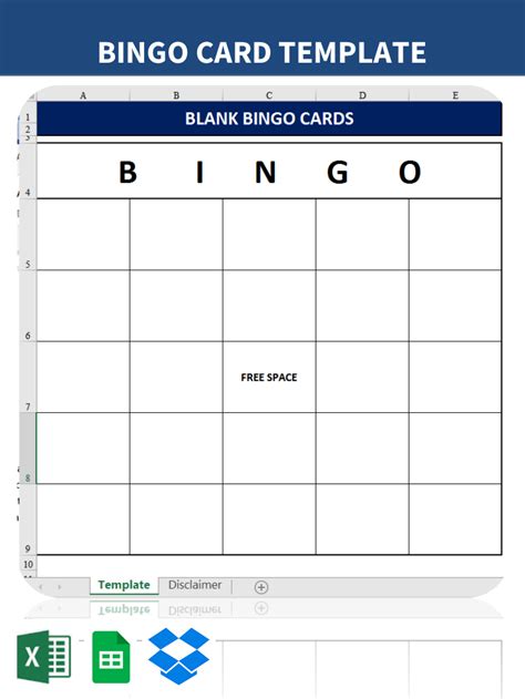 blank bingo cards templates  allbusinesstemplatescom
