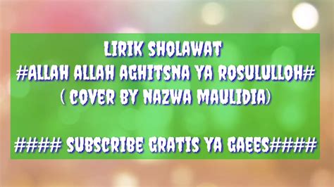 Lirik Allah Allah Aghisna Cover Nazwa Maulidia Youtube