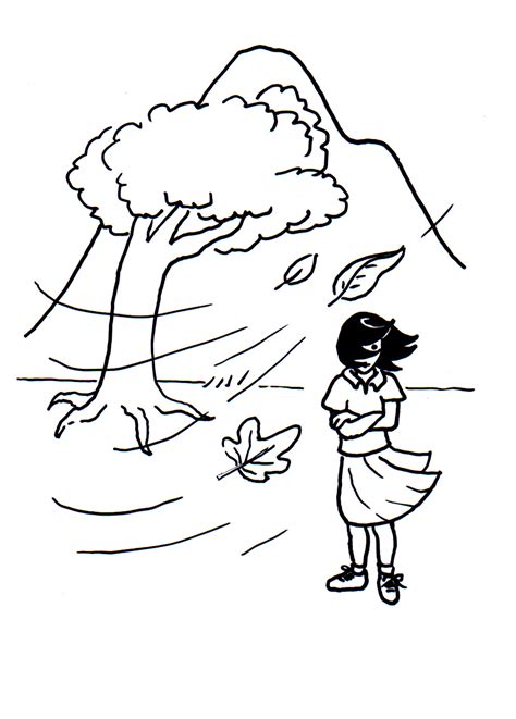 windy coloring page