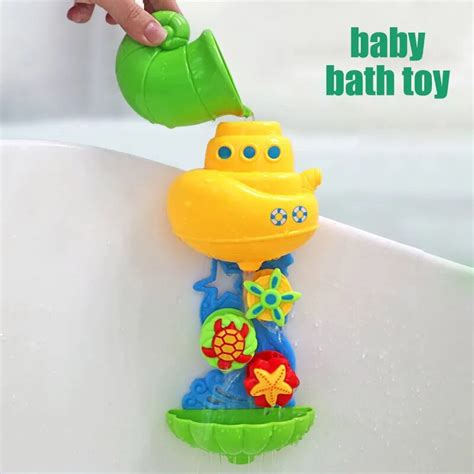Rotate Submarine Conch Waterwheel Shower Bath Toy Bathtub Wheel Toy
