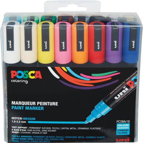 posca acrylic paint marker set  color med amazoncouk kitchen home