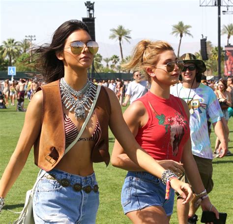 Kendall Jenner And Hailey Baldwin 2015 Coachella Valley Music And