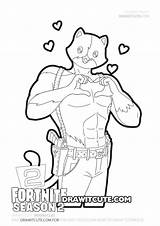 Fortnite Meowscles Coloriage Imprimer Dibujar Colorier Valentine Drawitcute Artykuł sketch template