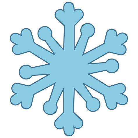blue snowflake outline clipart clipart  clipart