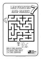 Coloring Pages Labyrinth Cool Maze Mazes Labyrinths Kids Template Activities sketch template