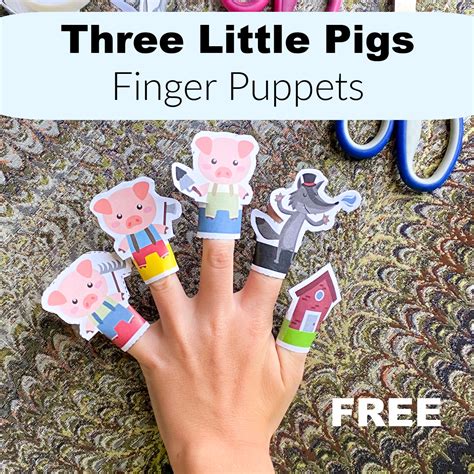 pigs finger puppets  activity mom