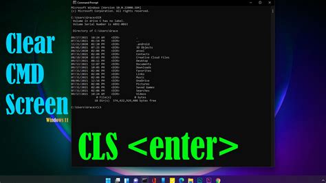 clear command prompt screen  windows  cls