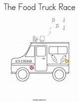 Coloring Truck Food Race Ice Cream Built California Usa Print Twistynoodle sketch template