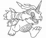Digimon Gabumon sketch template