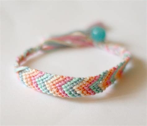 chevron pastel friendship bracelet   braid  friendship bracelet