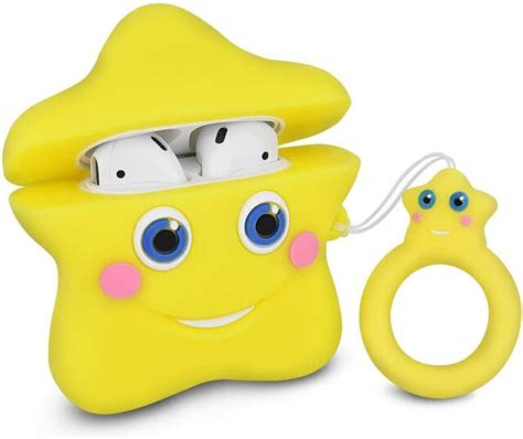 brand  high quality cute yellow star silicone airpod case   ebay