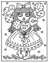 Valentine Valentin Sweethearts Digi Coloriage Numérique Téléchargements Cardmaking Stamps Meisjes sketch template