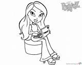 Coloring Bratz Pages Babyz Laptop Doll Template sketch template