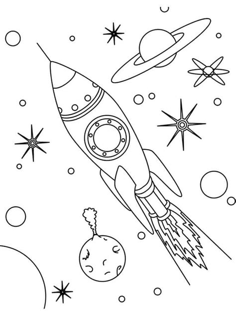 rocket coloring pages