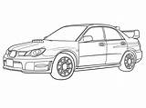 Subaru Impreza Wrx Colouring Rally Wagon sketch template