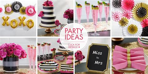 Pink And Gold Confetti Bridal Shower Party Supplies Party City