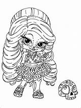 Coloring Wig Monster High Getcolorings Pages sketch template