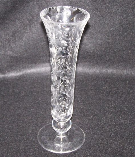 Bargain John S Antiques Libbey Antique Cut Glass Tall Vase Beautiful