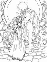 Coloring Pages Magical Creatures Fairy Unicorn Printable Book Adult Enchanted Sheets Forests Kids Mythical Colouring Adults Animal Books Fantasy Color sketch template