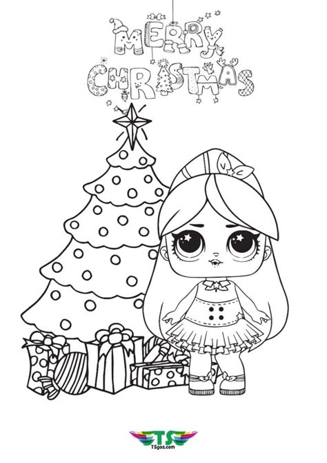 lol dolls merry christmas coloring page tsgoscom