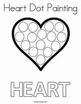 Coloring Dot Heart Painting Pages Print Noodle sketch template