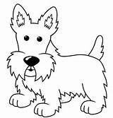 Dog Coloring Scottie Pages Terrier Scottish Westie Dogs Drawing Drawings Template Patterns Pattern Clip Silhouette Printable Color Cartoon Embroidery Line sketch template