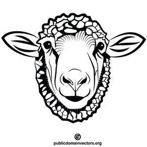 publicdomainvectorsorg sheep head sheep animals svg
