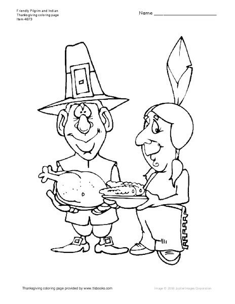 thanksgiving coloring page worksheet  st  grade lesson planet