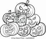 Coloring Pumpkin Little Pages Pumpkins Five Scary Getcolorings Printable Patch sketch template