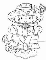 Strawberry Coloring Pages Shortcake Reading sketch template