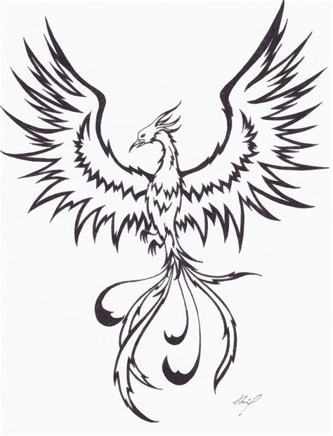 phoenix  iamzuo  deviantart tribal phoenix tattoo small phoenix