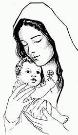 Coloring Mary Mother God Pages Popular sketch template