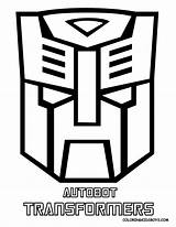 Coloring Transformers Pages Logo Autobot sketch template