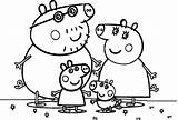 Peppa Pig Coloring Family Pages Print Inspiring Getdrawings Cartoon Color Wecoloringpage Getcolorings Template sketch template