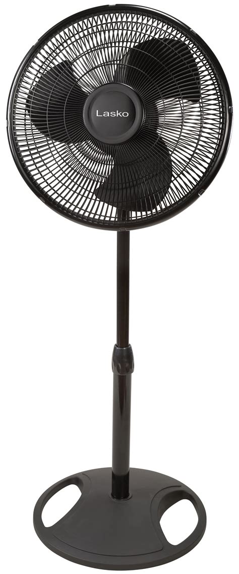 lasko  oscillating adjustable pedestal fan   speeds  black walmartcom