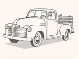 Trucks Antique Pickup Cars Jacked Pickups 1954 50s Coloriage Truckdriversnetwork Pintura Carro Artículo sketch template