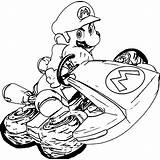 Mario Kart Drawing Coloring Pages Super Getdrawings sketch template