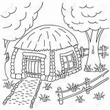 Fence Drawing House Coloring Picket Getdrawings Draw Village Book Wooden sketch template