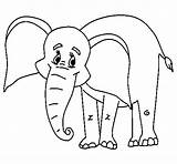 Elephant Happy Coloring Coloringcrew sketch template