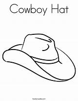 Hat Cowboy Coloring Worksheet Cowboys Pages Color Template Sheet Worksheets Print Noodle Handwriting Printable Outline Built California Usa Twistynoodle Twisty sketch template