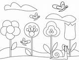 Coloring Pages Gardening Tools Garden Flower Spring Flowers Kids Beautiful Printable Getcolorings Sheets Gardens sketch template