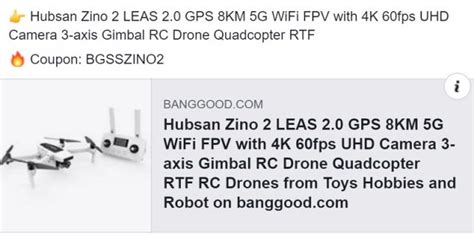 hubsan zino  coupon deal    quadcopter