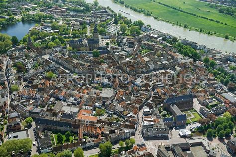 aerophotostock zutphen luchtfoto binnenstad met de sint walburgiskerk