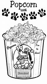 Popcorn Kleurplaten Pluto sketch template